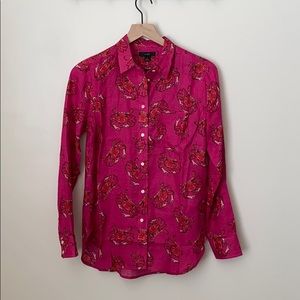 J. Crew Button Up Shirt in King Crab Print